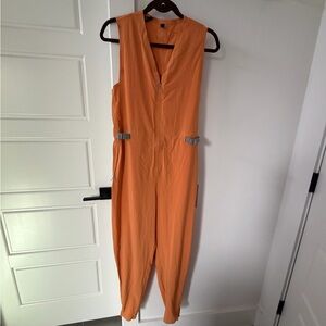 Orange Sleeveless Jumpsuit